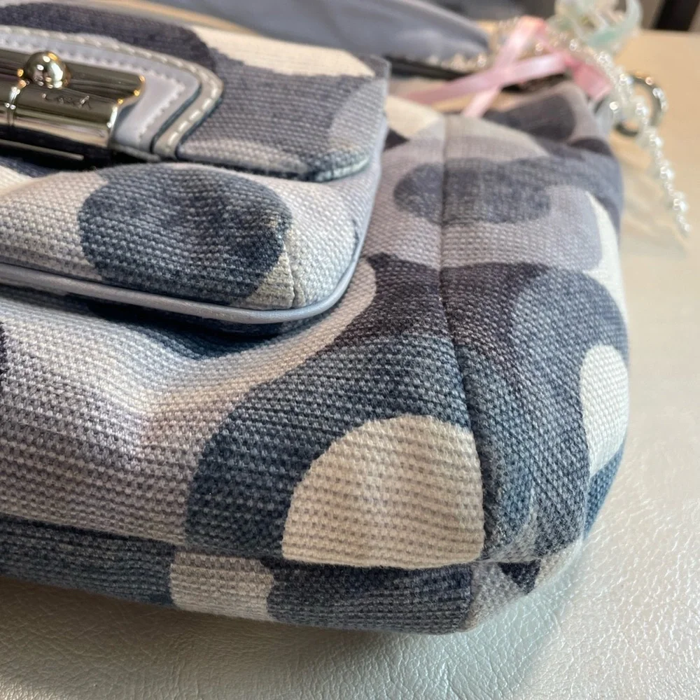 Coach Kristin Graphic Denim Op Art Hobo Bag - Picture 16 of 17